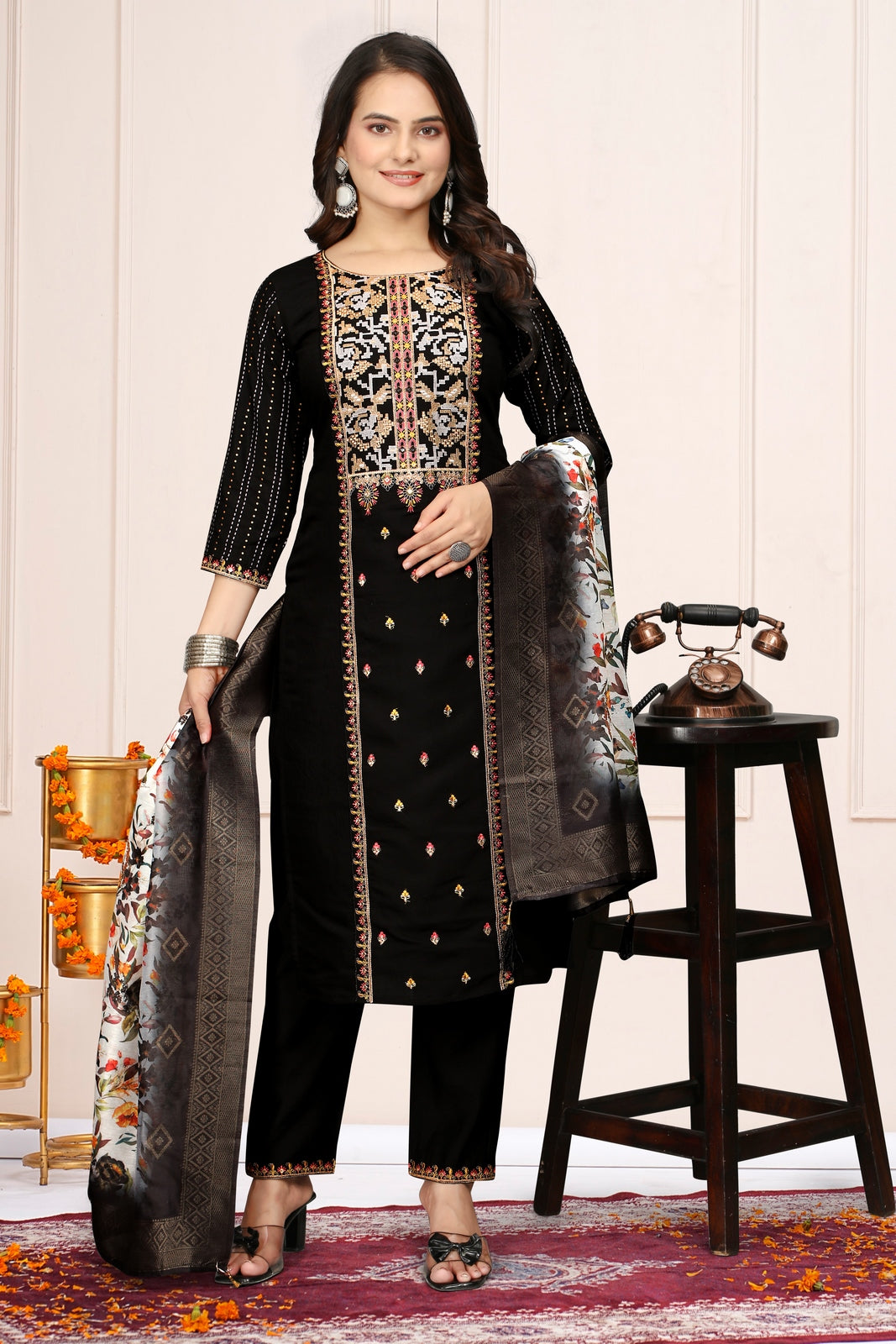 Black Kurta Set