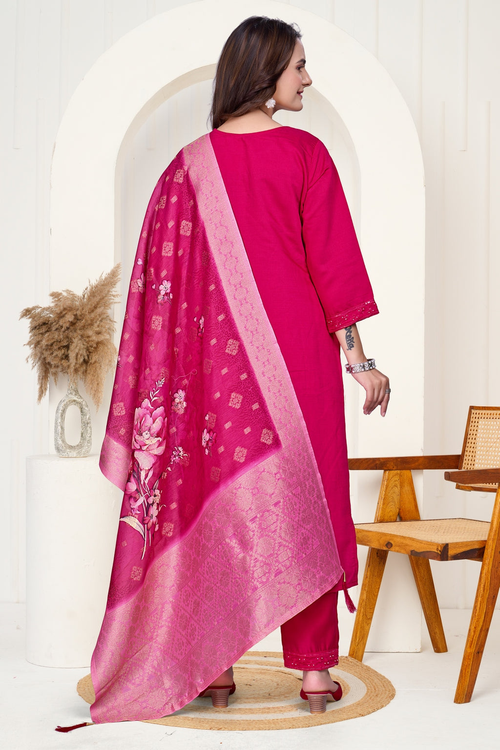 Magenta Pink Vatican Kurta Set
