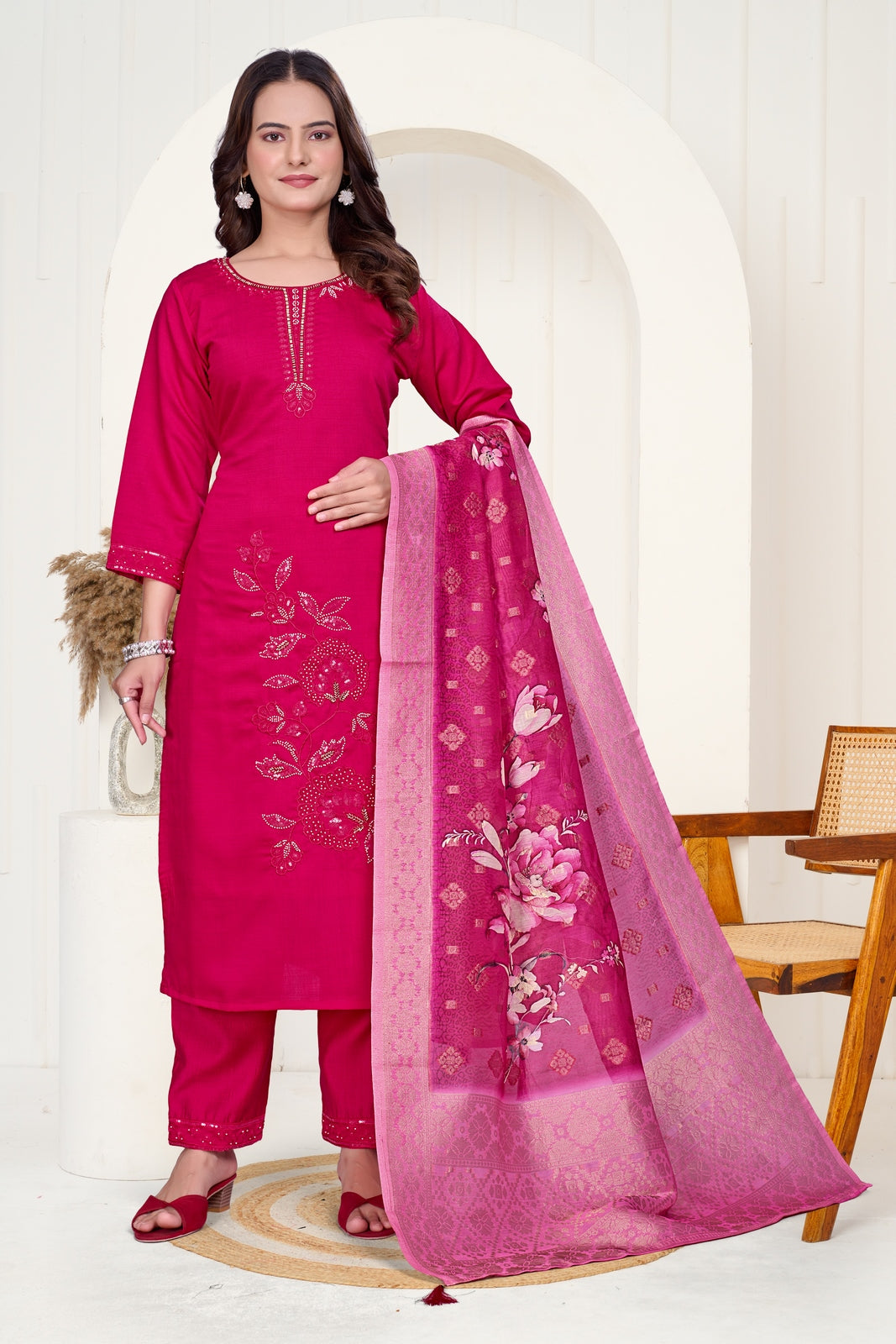 Magenta Pink Vatican Kurta Set