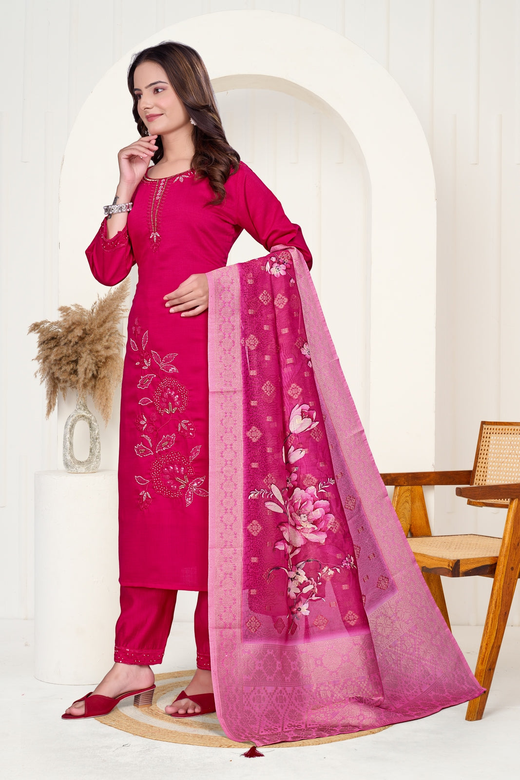 Magenta Pink Vatican Kurta Set