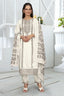 White Vatican Kurta Set - Elegant Neck Sequence Embroidery & Jacquard Dupatta