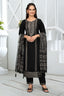 Black Vatican Kurta Set - Elegant Neck Sequence Embroidery & Jacquard Dupatta