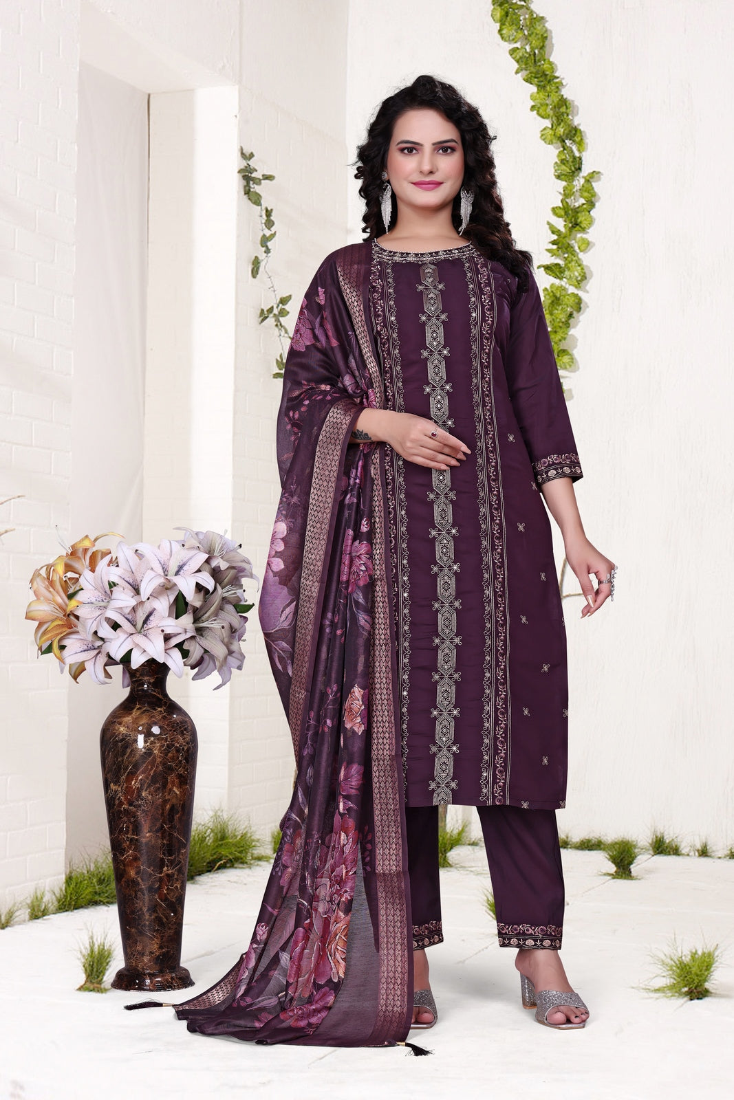 Purple Cheeko Dhaga Work