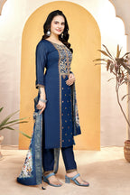 Navy Blue Kurta Set