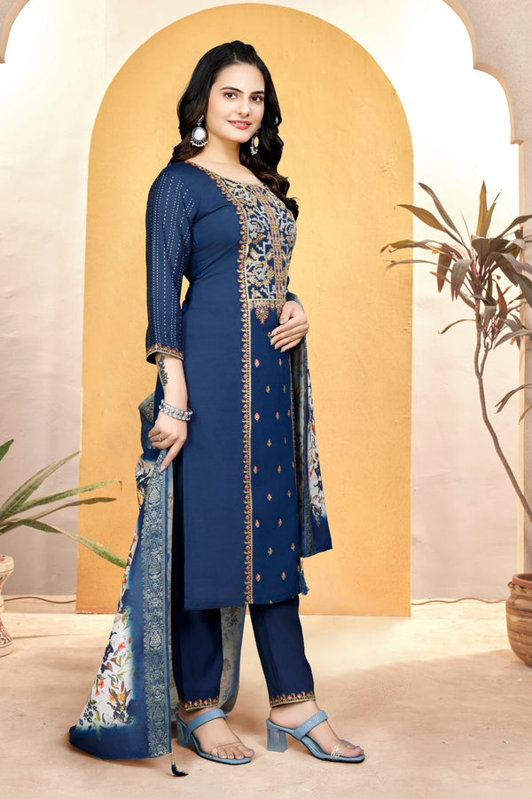 Navy Blue Kurta Set