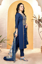 Navy Blue Kurta Set